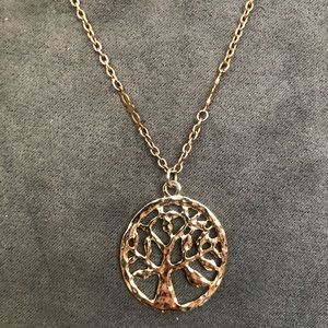 Goldtone Tree Of Life Necklace